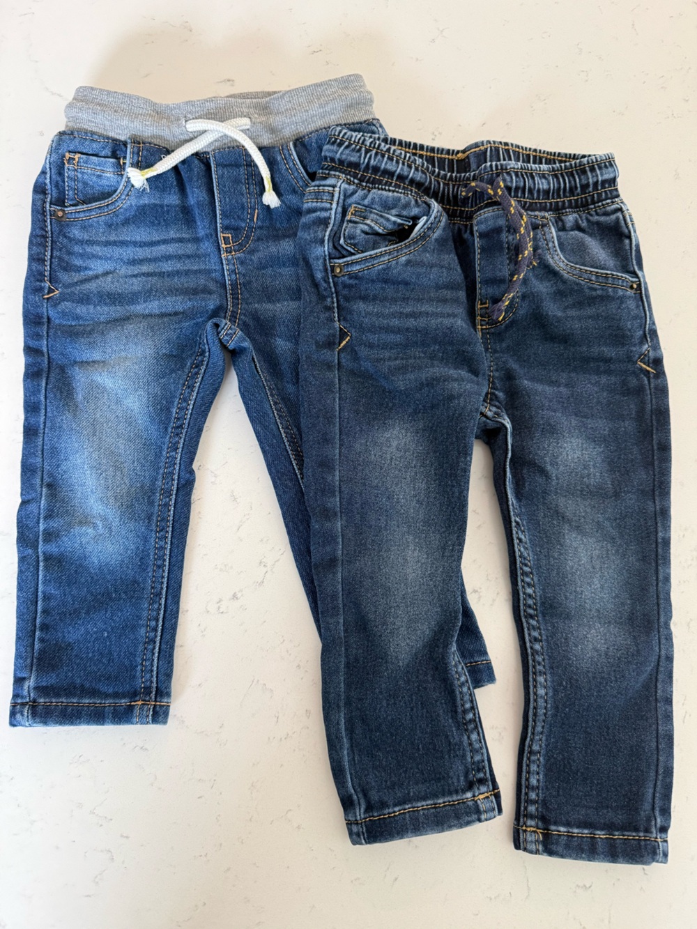 Cat & Jack Boys' Dark Blue Denim Jogger Jeans Bundle
